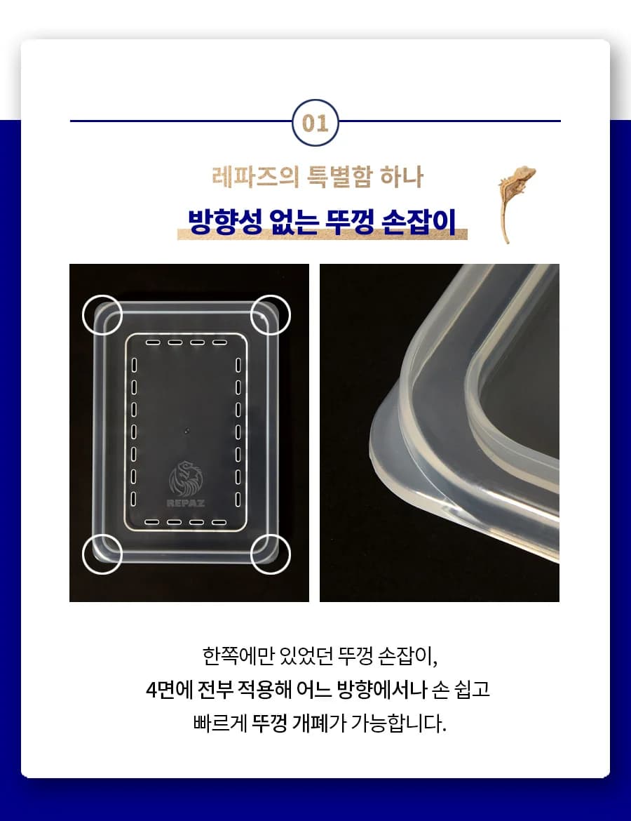 레파즈 게코케이지 소 투명
