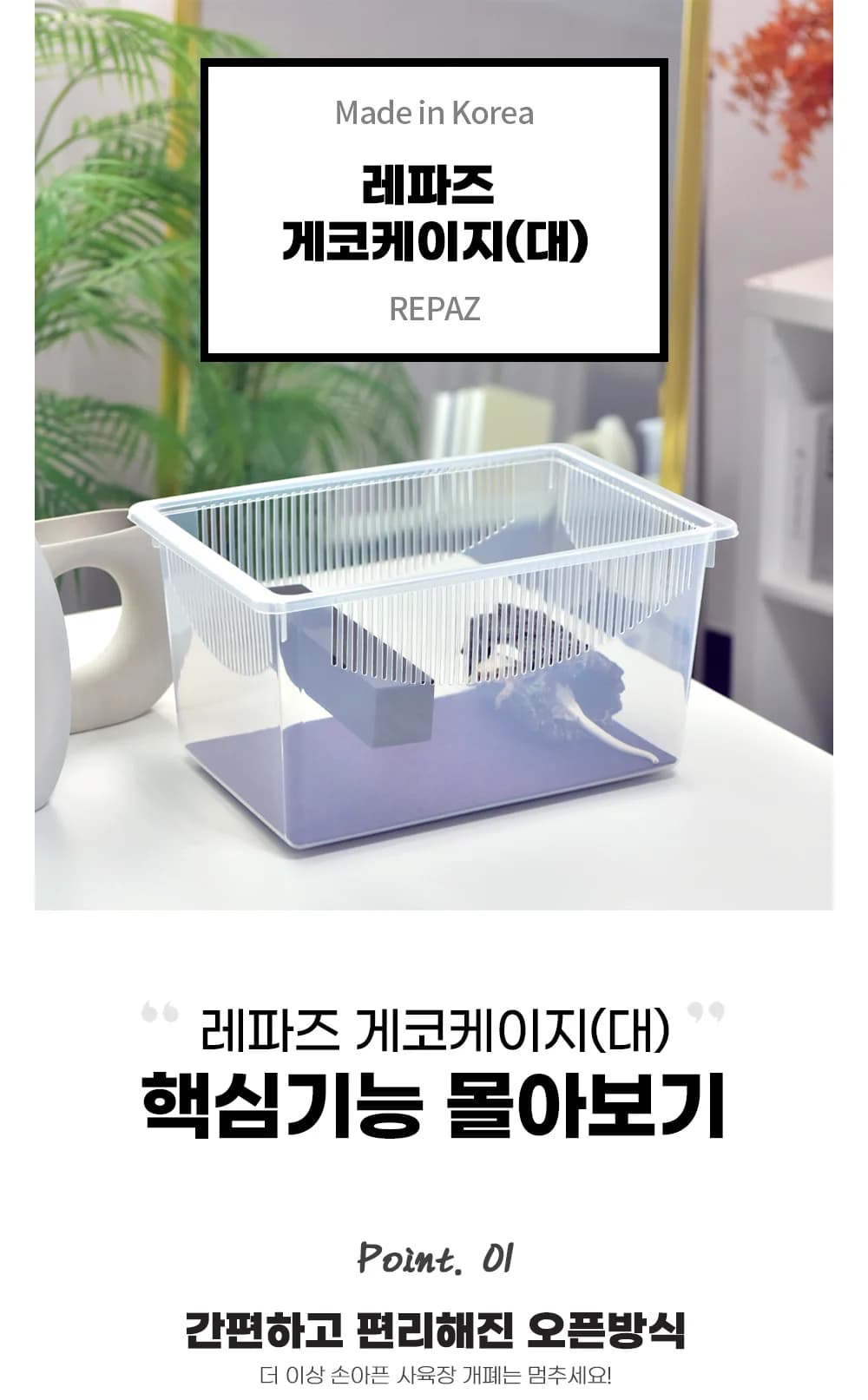 레파즈 게코케이지 대 블랙