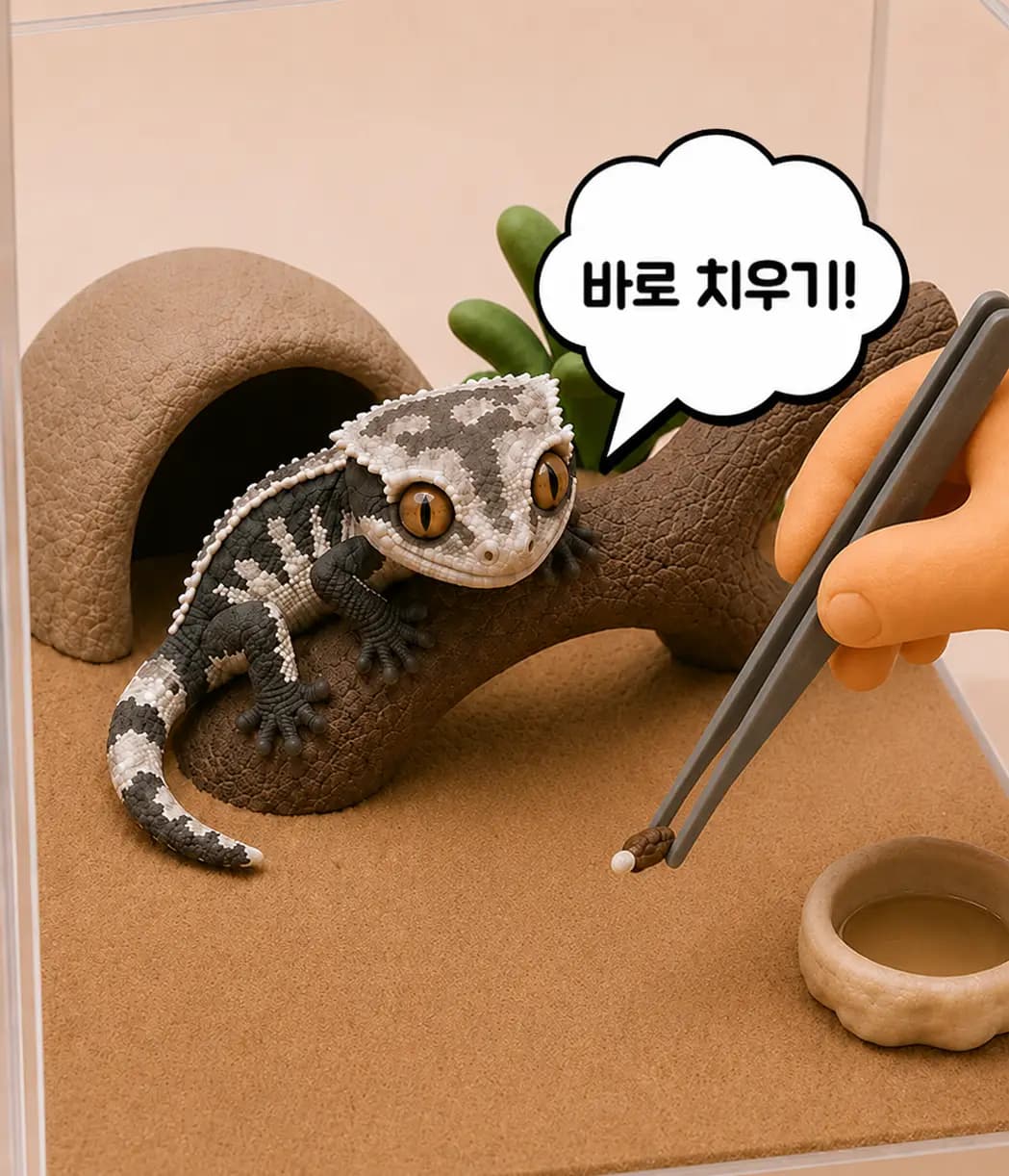 A 바로 치운다